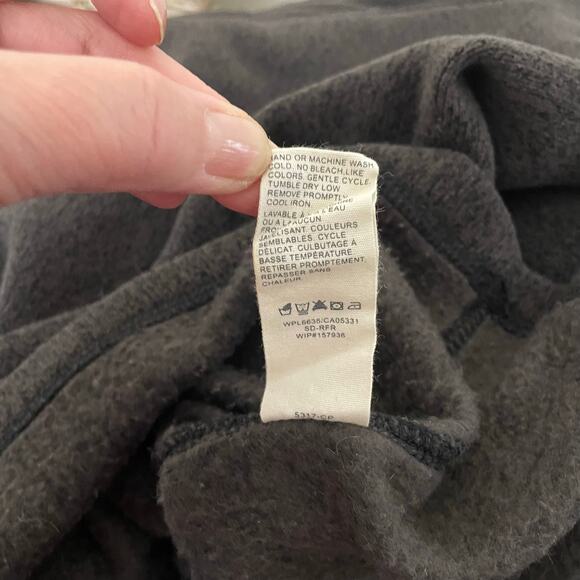 Woolrich Shawl Collar Warm Fleece Dress Size L Brown/Black - Picture 8 of 9